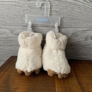 Gymboree Faux Fur Toodler White & Brown Slip On